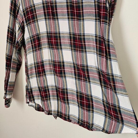 EUC SANCTUARY PLAID SUPER SOFT BOYFRIEND SHIRT SIZE LARGE - Picture 5 of 11